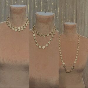 Tory Burch Coin Mother of Pearl Necklace